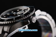 Rolex Submariner Automatic Movement PVD Case and Strap with Black Dial