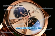 Patek Philippe Grand Complication ST25 Automatic Rose Gold Case with White Dial and Brown Leather Strap - ETA Coating