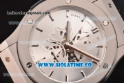 Hublot Classic Fusion Shawn Carter Asia 6497 Manual Winding Steel Case with Silver Dial and Stick Markers