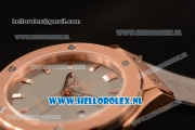 Hublot Classic Fusion 9015 Auto Rose Gold Case with Grey Dial and Grey Leather Strap