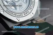 Audemars Piguet Royal Oak Offshore 2018 SIHH "Combat" Clone AP Calibre 3126 Automatic Steel Case Apricot Dial With Stick Markers Green Rubber Strap - 1:1 Original (JF)