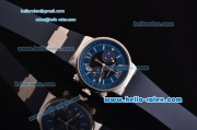 Ulysse Nardin Maxi Marine Chrono Japanese Miyota OS20 Quartz Stainless Steel Case with Blue Rubber Strap and Blue Dial