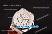 Audemars Piguet Royal Oak Offshore Safari Chronograph Swiss Valjoux 7750 Automatic Steel Case with White Dial and Numeral Markers - 1:1 Best Edition (JF)