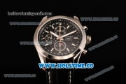 Longines Master Moonphase Chrono Miyota OS10 Quartz with Date Steel Case with Black Dial and White Stick Markers