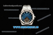 Audemars Piguet Royal Oak Tourbillon Swiss Tourbillon Manual Winding Movement Steel Case Blue Dial With Stick Markers Steel Bracelet
