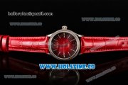 Rolex Cellini Time Asia 2813 Automatic Steel Case with Silver Stick Markers and Black/Red Dial