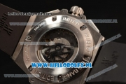 Hublot Big Bang Unico GMT Asia Auto Steel Case with Skeleton Dial and Black Rubber Strap