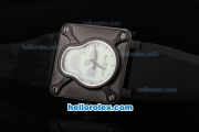 Bell & Ross BR 01-94 Automatic Movement with PVD Case and Green skeleton Dial-Black Rubber Strap