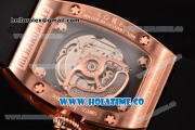 Richard Mille RM 007 Miyota 9015 Automatic Rose Gold Case with Skeleton Dial and White Arabic Numeral Markers (K)