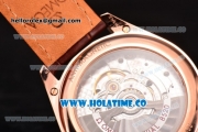 Omega De Ville Trésor Master Co-Axial Swiss ETA 2824 Automatic Rose Gold Case with Stick Markers and White Dial