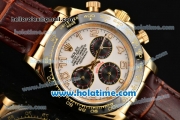 Rolex Daytona Asia ST17 Automatic Yellow Gold Case with White Dial Ceramic Bezel and Arabic Numeral Markers