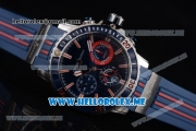 Ulysse Nardin Maxi Marine Diver Miyota OS20 Quartz Steel Case with Blue Dial and Blue Rubber Strap Stick Markers