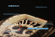 Franck Muller Conquistador Chronograph Miyota Quartz PVD Case with Black Dial and Black Rubber Strap