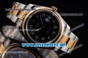 Rolex Day-Date II Asia Automatic Two Tone Case/Bracelet with Black Dial and Luminous Hands