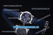 Audemars Piguet Jules Audemars Grand Complication Asia ST16 Automatic Steel Case Stick Markers Blue Leather Strap and Blue Dial (EF)