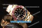 Rolex GMT-Master II Diamond Bezel With Original Functional Movement YG Case 116758SARU