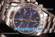 Rolex Daytona Chrono Swiss Valjoux 7750 Automatic Stainless Steel Case/Bracelet with Blue Dial and Stick Markers (BP)