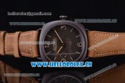 Panerai Radiomir Composite Automatic Clone P.3000 Automatic PVD Case with Black Dial and Brown Leather Strap (ZF)