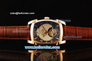 Parmigiani Kalpa XL Swiss Tourbillon Manual Winding Movement Rose Gold Case with Brown Leather Strap