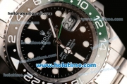 Rolex GMT-Master II Asia 2813 Automatic Full Steel with Black Dial and Green/Black Bezel