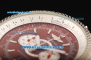 Breitling Bentley Supersports Chronograph Miyota Quartz Movement Full Steel with Brown Dial and Stick Markers