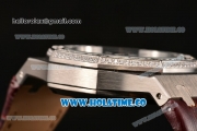 Audemars Piguet Royal Oak 41MM Asia Automatic Steel Case with White Dial Diamonds Bezel and Stick Markers