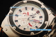 Hublot King Power F1 Chronograph Quartz Movement Steel Case with White Dial and Black Rubber Strap