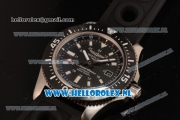 Breitling SuperOcean 2824 Auto Steel Case with Black Dial and Black Rubber Strap - 1:1 Origianl (GF)