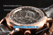 Patek Philippe Grand Complication Rose Gold Case 9015 Auto with Black Dial and Black Leather Strap