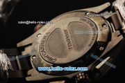 Tag Heuer Grand Carrera Calibre 36 Chronograph Quartz Movement PVD Case with White Dial and PVD Strap