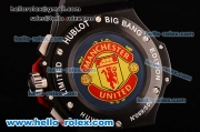 Hublot Big Bang Manchester United Swiss Valjoux 7750 Automatic Movement Full Ceramic Case with Black Dial and Red Stick Markers