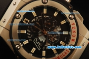 Hublot Formula 1 Monza Chronograph Miyota Quartz Movement Steel Case with Black Dial and Silver Stick Markers