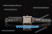 Cartier Tank MC Miyota 9015 Automatic Steel Case with White Dial Roman Numeral Markers and Diamonds Bezel - 1:1 Original