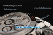 Rolex Daytona Chrono Swiss Valjoux 7750 Automatic Steel Case with Black Bezel Silver Dial and Arabic Numeral Markers