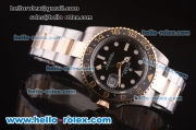 Rolex GMT-Master II Swiss ETA 2836 Automatic Movement Two Tone with Ceramic Bezel and 18K Gold Strap