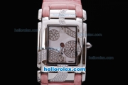 Patek Philippe Twenty-4 Limited Edition Swiss ETA Quartz Movement with White Dial Lady Size and Pink Leather Strap