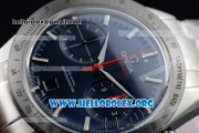 Omega Speedmaster'57 Chrono Clone Omega 9300 Automatic Steel Case with Blue Dial and Stainless Steel Bracelet (EF)