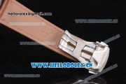 Omega Seamaster 300 Master Co-Axial Clone 8400 Automatic Steel Case with Rose Gold Dial Stick/Arabic Numeral Markers and Brown Leather Strap (YF)