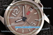 Chopard Mille Miglia Gran Turismo XL Miyota OS2035 Quartz Steel Case with Gray Dial Black Leather Strap and White Markers