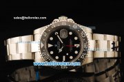 Rolex GMT-Master II Automatic Movement Full Steel with Black Dial and Black Bezel
