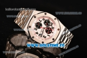 Audemars Piguet Royal Oak Offshore Panda Chrono Swiss Valjoux 7750 Automatic Steel Case/Bracelet with White Dial and Black Arabic Numeral Markers (NOOB)