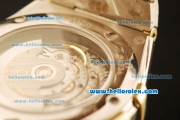 Omega Constellation Co-Axial Swiss ETA 2824 Automatic Steel Case with Yellow Gold Bezel and Diamond Markers-White Dial