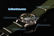 Rolex Submariner Oyster Perpetual Swiss ETA 2836 Automatic Movement Black Dial with Green Nylon Strap