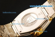 Omega Constellation Swiss ETA Quartz Movement Gold Dial with Diamond Markers and Two Tone Strap - Lady Model