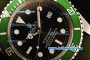 Rolex Submariner X Limited Edition Rolex 3135 Automatic Movement Steel Case with Black Dial and Green Nylon Strap