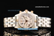 Breitling Chronomat B01 Swiss Valjoux 7750 Automatic Movement Full Steel with White Dial - RG Roman Markers