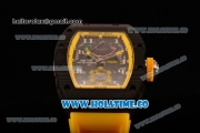 Richard Mille Jean Todt Limited Edition RM 036 Asia Seagull SH Automatic Carbon Fiber Case with Skelton Dial Orange Inner Bezel and White Markers