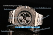 Audemars Piguet Royal Oak Offshore Chronograph Miyota OS10 Quartz Full Steel with Stick Markers and Black Dial