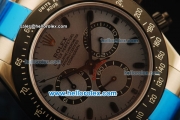 Rolex Daytona Chronograph Swiss Valjoux 7750 Automatic Steel Case with PVD Bezel and Grey Dial-Steel Strap