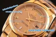 Rolex Day-Date Oyster Perpetual Automatic Full Gold with Diamond Marking